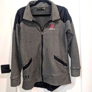 Under Armour zip up light weight jacket size Medium. Gray with black trim detail